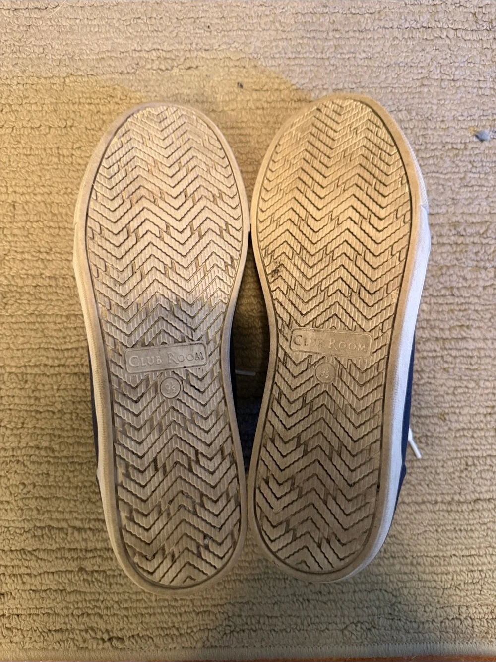 Club Room Navy and White Canvas Boat Shoes for Men
